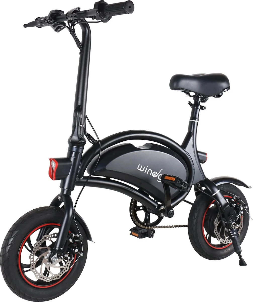 Windgoo - B3 Elektrische Long-Range E-Bike Met Trappers - E-bike - 25Km / H - Zwart - Image 4