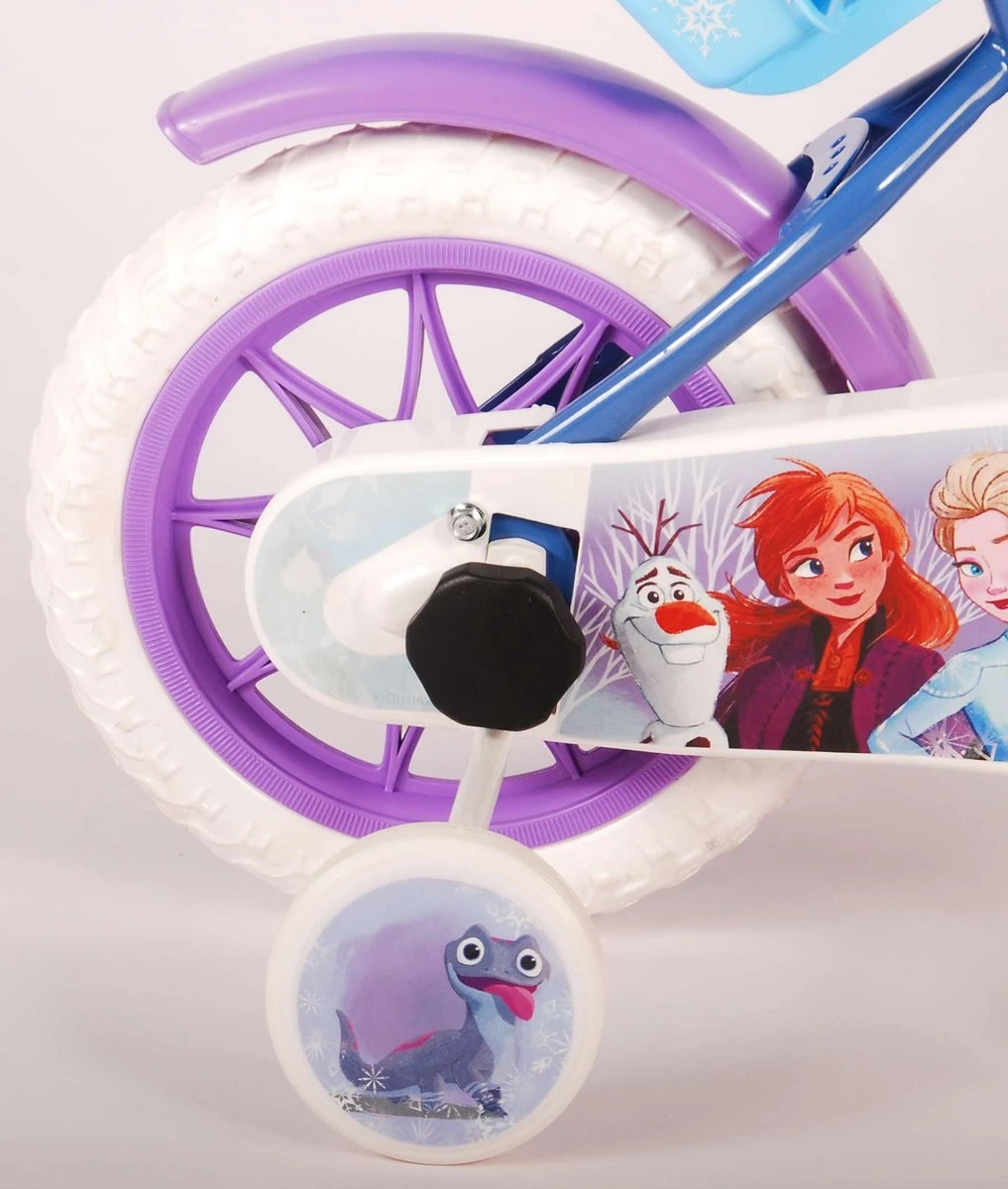 Volare Disney Frozen Kinderfiets - Meiden - 12 Inch - Blauw Paars - Doortrapsysteem - Image 12