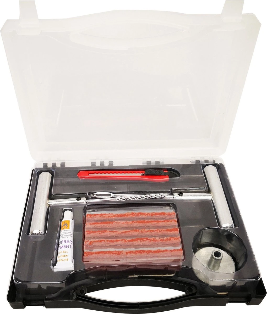 Work Plus Autoband Reparatie Set 36-delige Proppenset Banden Reparatiekit Voor Auto, Scooter En Caravan Banden Met Sterke Metalen Handgrepen - Image 2