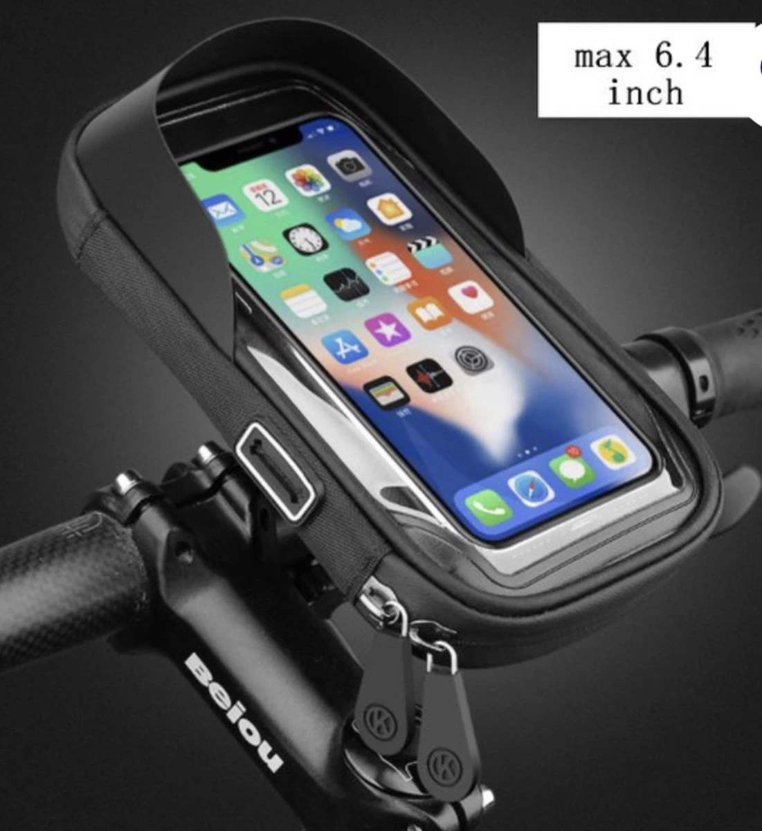 Merkloos Windgoo B20 PRO - E Bike - Elektrische Fiets - 16 Inch - 250W - 7.8Ah Batterij - Max. 25km/u - Zwart - Incl. GSM Houder - Image 4