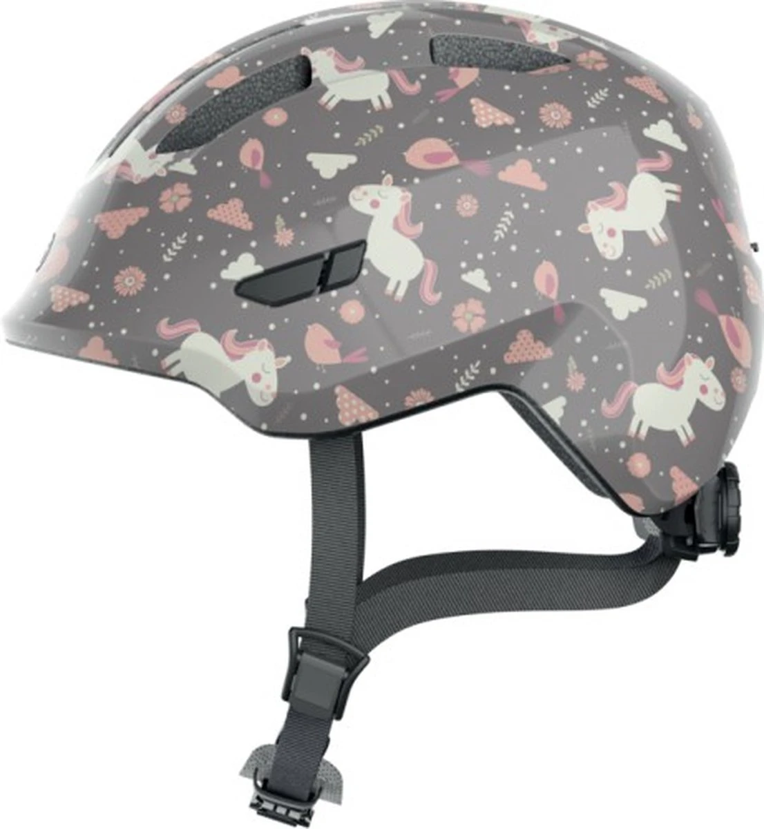 Abus Helm Smiley 3.0 - Grey Horse - S ( 45-50 CM ) - Kinder Fietshelm