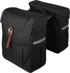 Dubbele Fietstas Gazelle Met MIK Adapter 37 Liter 31 X 40 X 15 (2x) - Zwart/bruin