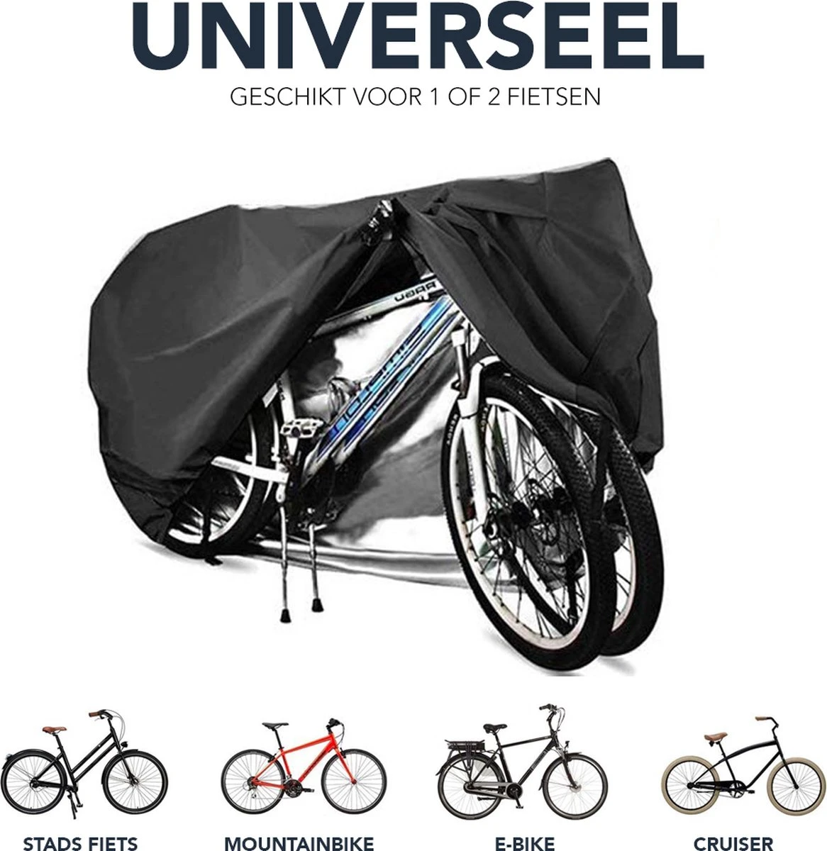 Achaté Fietshoes Universeel Voor Alle Fietsen En Scooters - Waterdicht 420D Oxford - Fiets Hoes Voor 1 Fiets - Incl. Opbergzak - Image 5