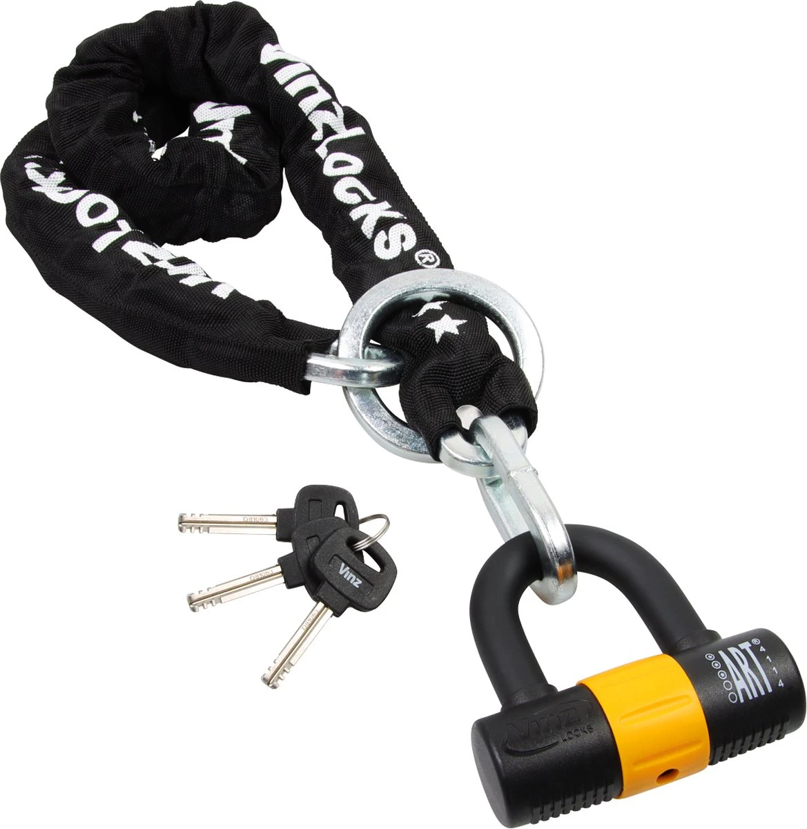 VINZ Kungur ART 3 Kettingslot 150 Cm / Fietsslot / Scooterslot / Motorslot / Schijfremslot - Image 2
