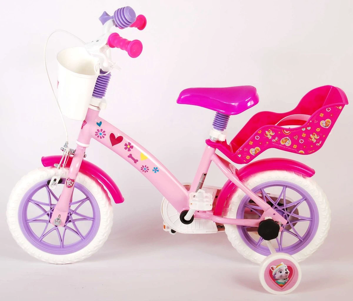Volare Paw Patrol Kinderfiets - Meiden - 12 Inch - Roze - Doortrapper - Image 14