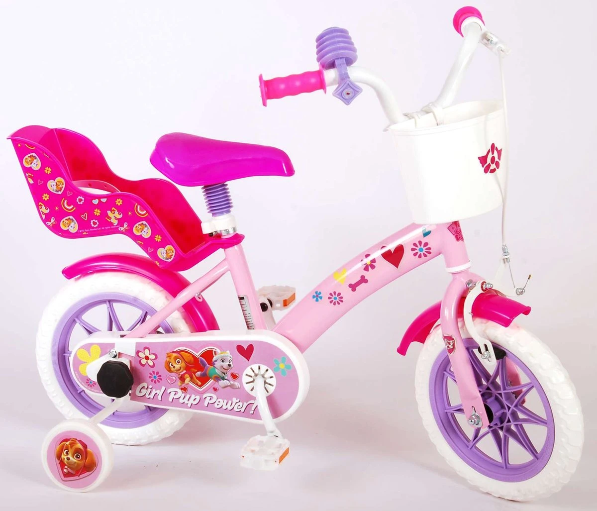 Volare Paw Patrol Kinderfiets - Meiden - 12 Inch - Roze - Doortrapper - Image 5