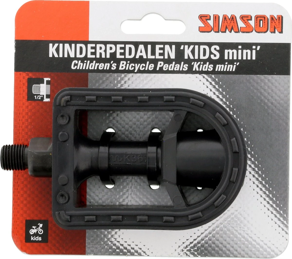 Simson Pedalen Kids Small 1/2 Inch Reflectie Zwart Per Set - Image 5