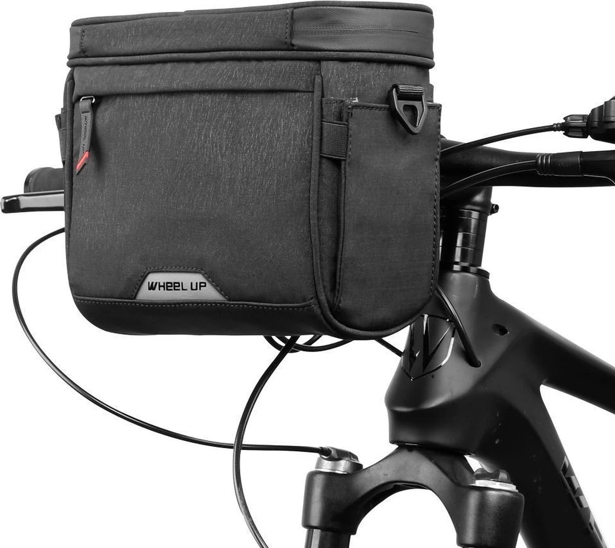 WHEEL UP D21 - Waterdichte Tas Voor Aan De Fiets - Fiets Tas Stuurtas Met Smartphone Houder – Waterdicht – Fietstas Stuur – Smartphone Houder Fiets – T/M 6.5 Inch - Zwart - Image 4
