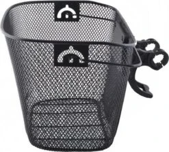 Metalen Stuur Fietsmand Inclusief Bevestigingssysteem - Afneembaar - Voor Op De Fiets - 33 X 25 X 23 Cm - Zwart