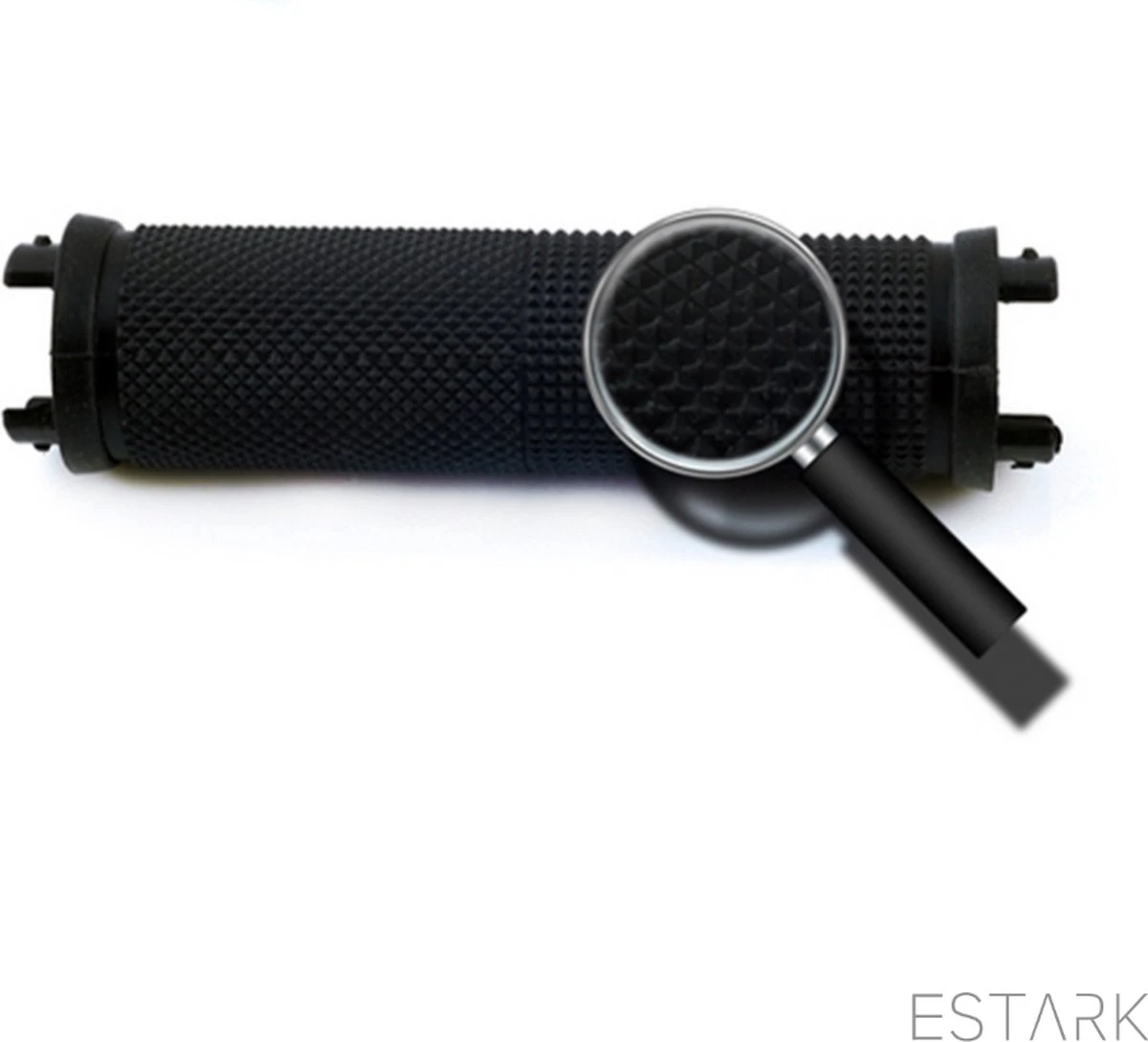 ESTARK® - Fietshandvatten - Lock-On - Handvatten - Universeel - Fiets – Mountainbike – Professioneel - Grips - Extra Grip – Fietshandvaten -Handvaten - Handig Te Monteren - Anti-slip – Fietsen – Stuur – Bikegrips – Lock-on Aanspanbaar - Zwart - LO-zw - Image 2