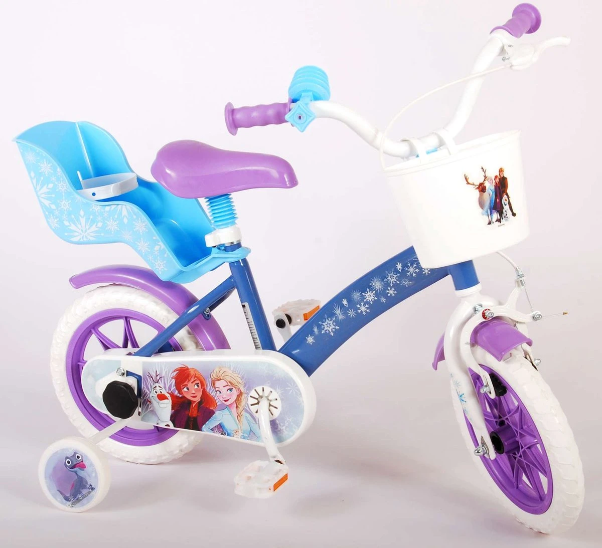 Volare Disney Frozen Kinderfiets - Meiden - 12 Inch - Blauw Paars - Doortrapsysteem - Image 14