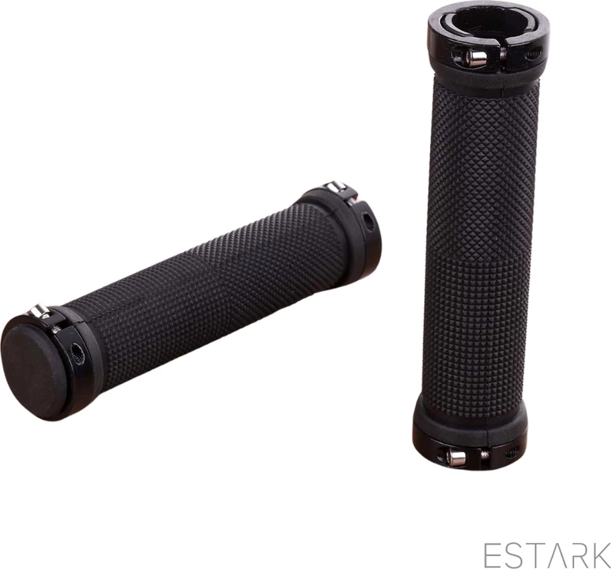 ESTARK® - Fietshandvatten - Lock-On - Handvatten - Universeel - Fiets – Mountainbike – Professioneel - Grips - Extra Grip – Fietshandvaten -Handvaten - Handig Te Monteren - Anti-slip – Fietsen – Stuur – Bikegrips – Lock-on Aanspanbaar - Zwart - LO-zw - Image 9