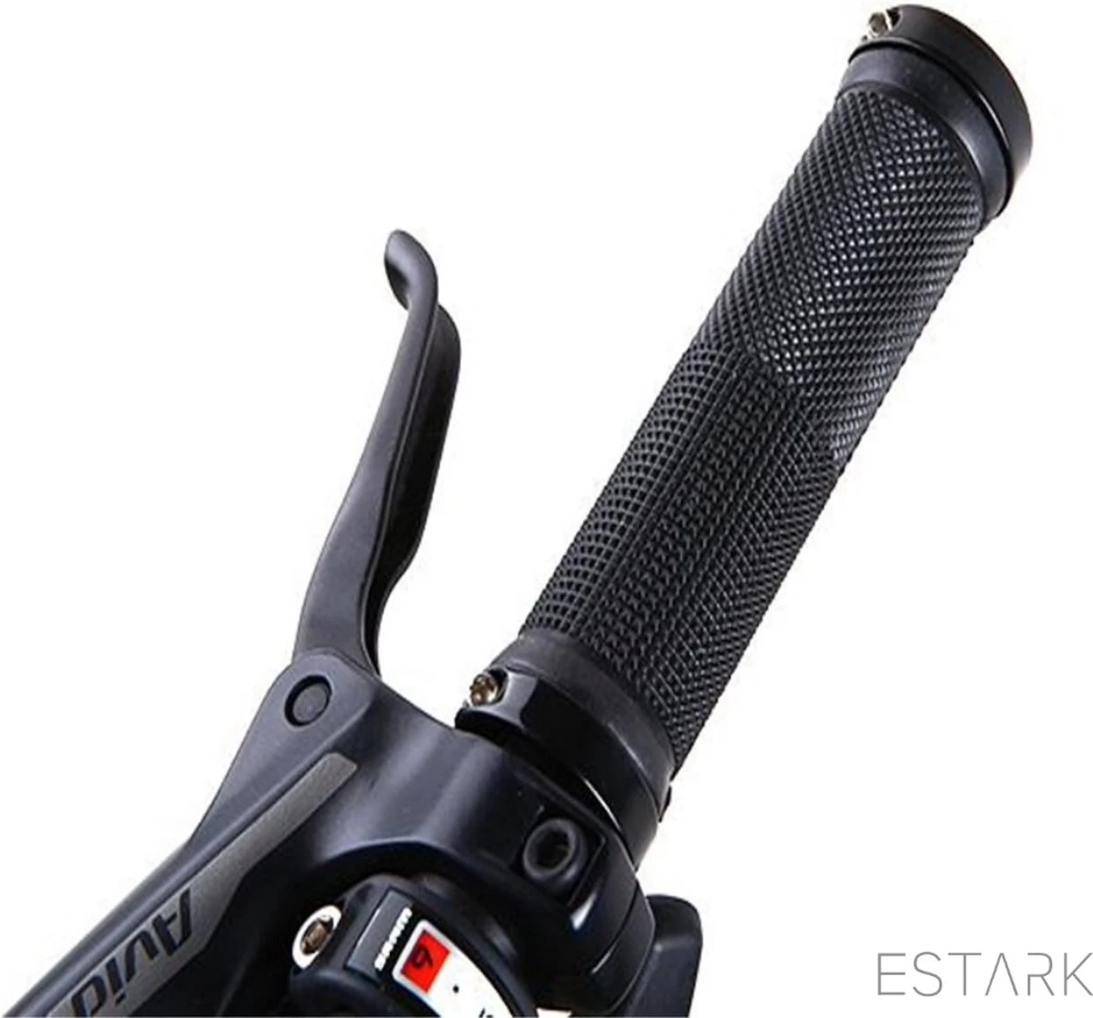 ESTARK® - Fietshandvatten - Lock-On - Handvatten - Universeel - Fiets – Mountainbike – Professioneel - Grips - Extra Grip – Fietshandvaten -Handvaten - Handig Te Monteren - Anti-slip – Fietsen – Stuur – Bikegrips – Lock-on Aanspanbaar - Zwart - LO-zw - Image 11