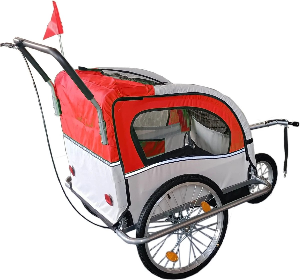 Fietskar Kind - Fietsaanhanger - Met Schokbreker - Rood - Image 3