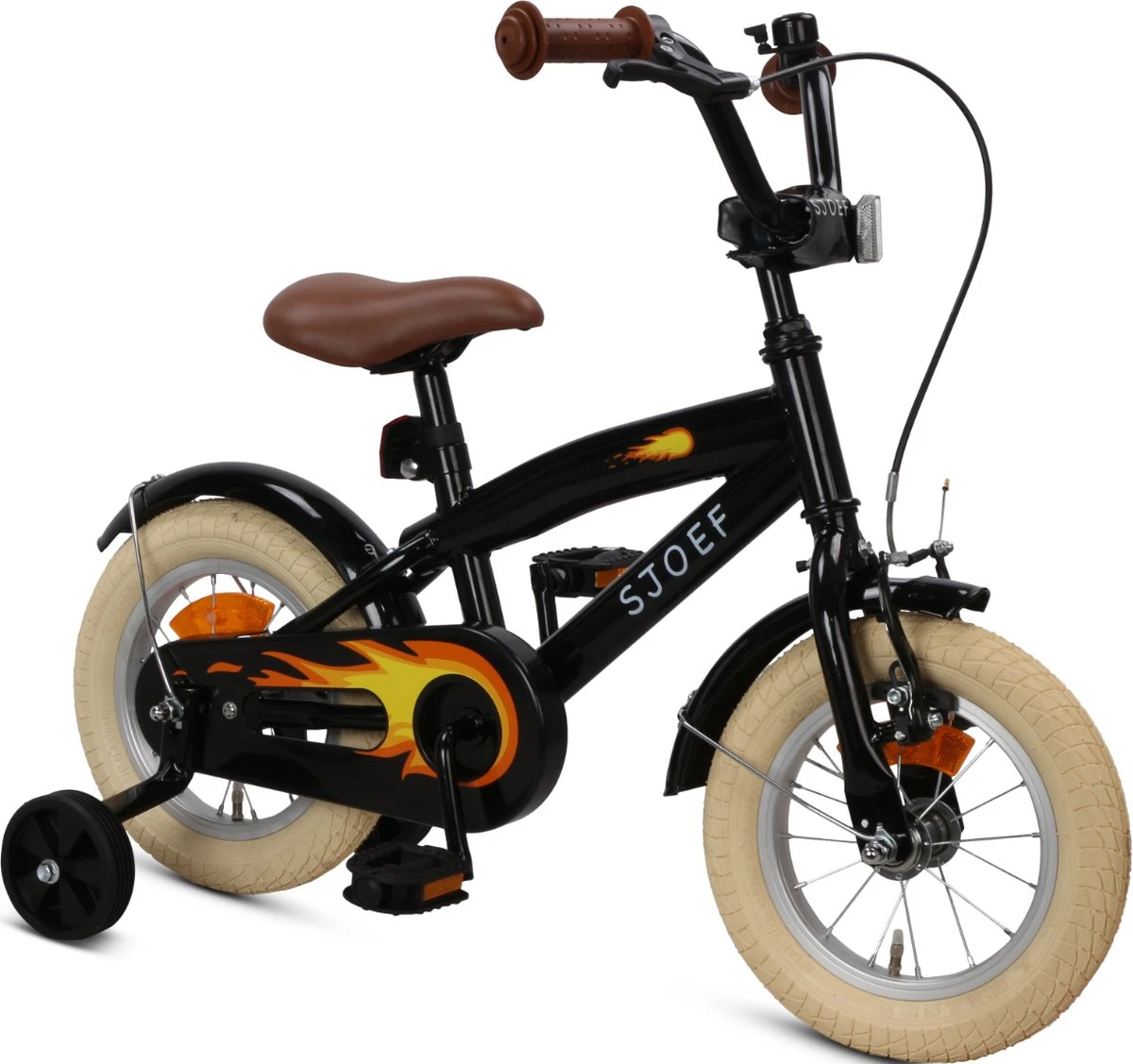 SJOEF Cruise Jongensfiets 12 Inch - Zwart - Image 2