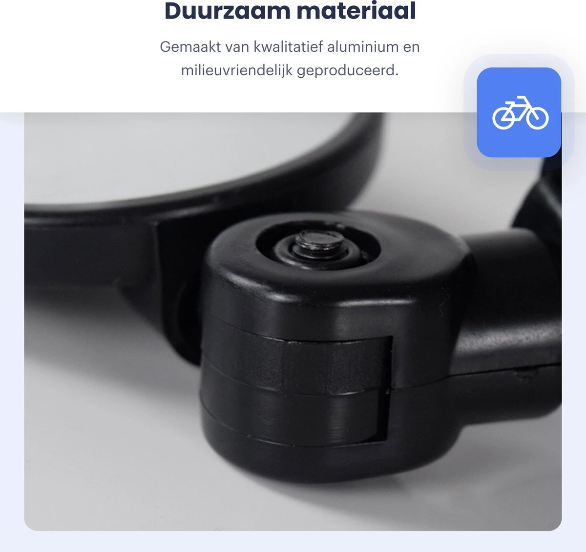 Merkloos Fietsspiegel - Set Van 2 - EBike Fiets Spiegel - Verstelbaar - Achteruitkijkspiegel Fiets - Links En Rechts - Extra Voordelig - Image 4