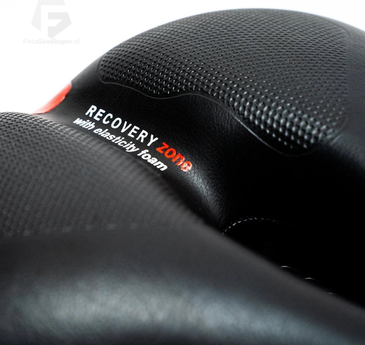 Voltano Fietszadel Met Gelpads - Zwart/Rood - Uitsparing - Zadelvering - Unisex - Incl. Gratis Zadelstrop - Image 10