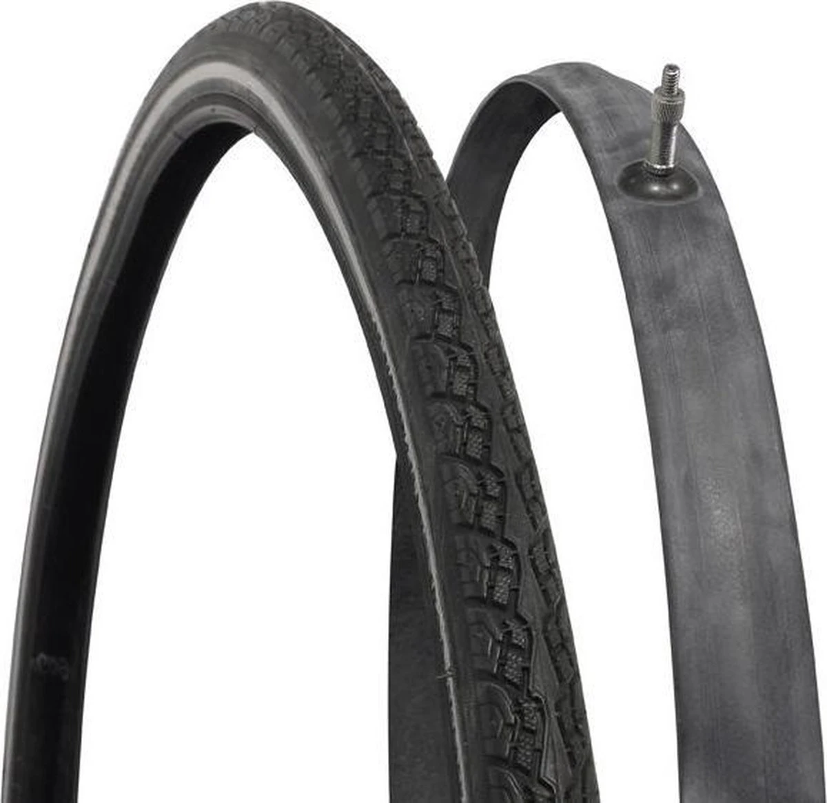Dresco - Binnen- En Buitenband Fiets - Reflecterend - 28x1 5/8x1 3/8 - Dunlop Ventiel - 40mm