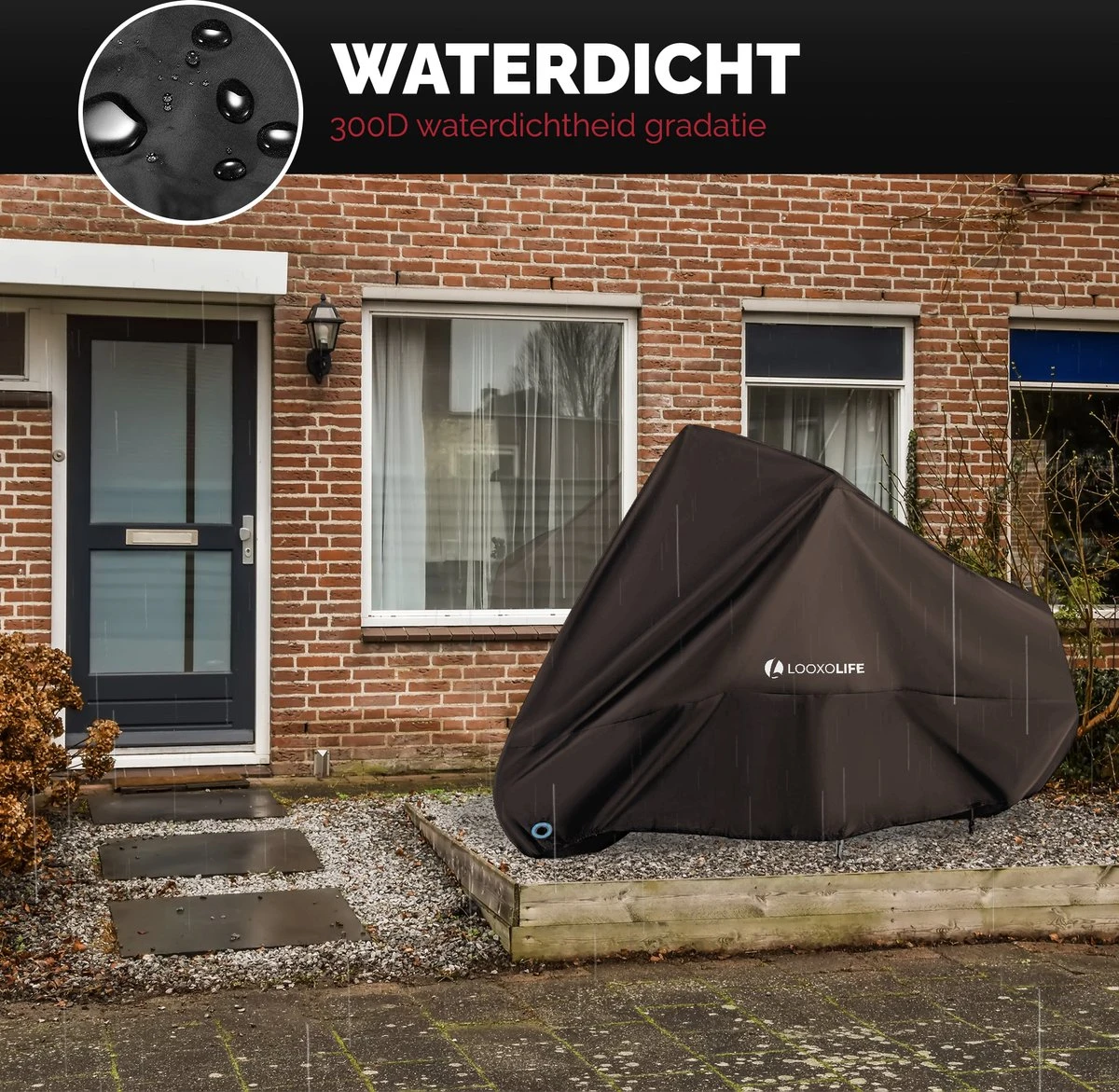 Merkloos Fietshoes - Voor 2 Fietsen Of 3 Fietsen - Waterdicht - Ultra Sterk & Dik - Premium PU Coating - Incl. Opberghoes - Image 2