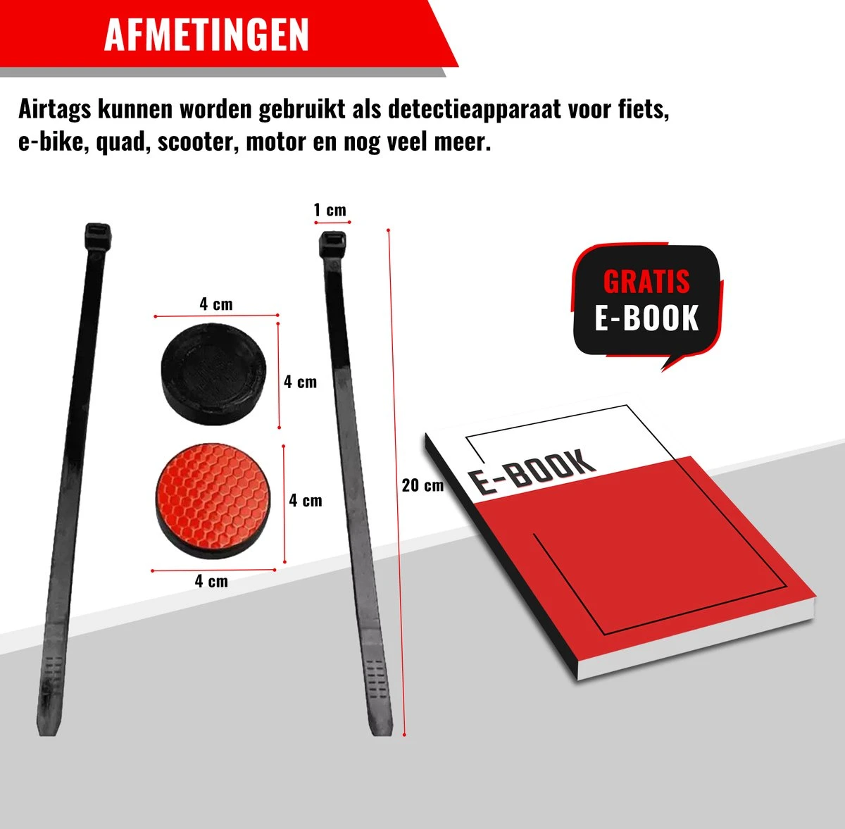 Airtag Bike Mount Compatibel Met Apple AirTag Fietsmontage Reflector Antidiefstal Tracering Zwart Montagegereedschap Fiets AppleAirtag AirTag Fiets - Image 5
