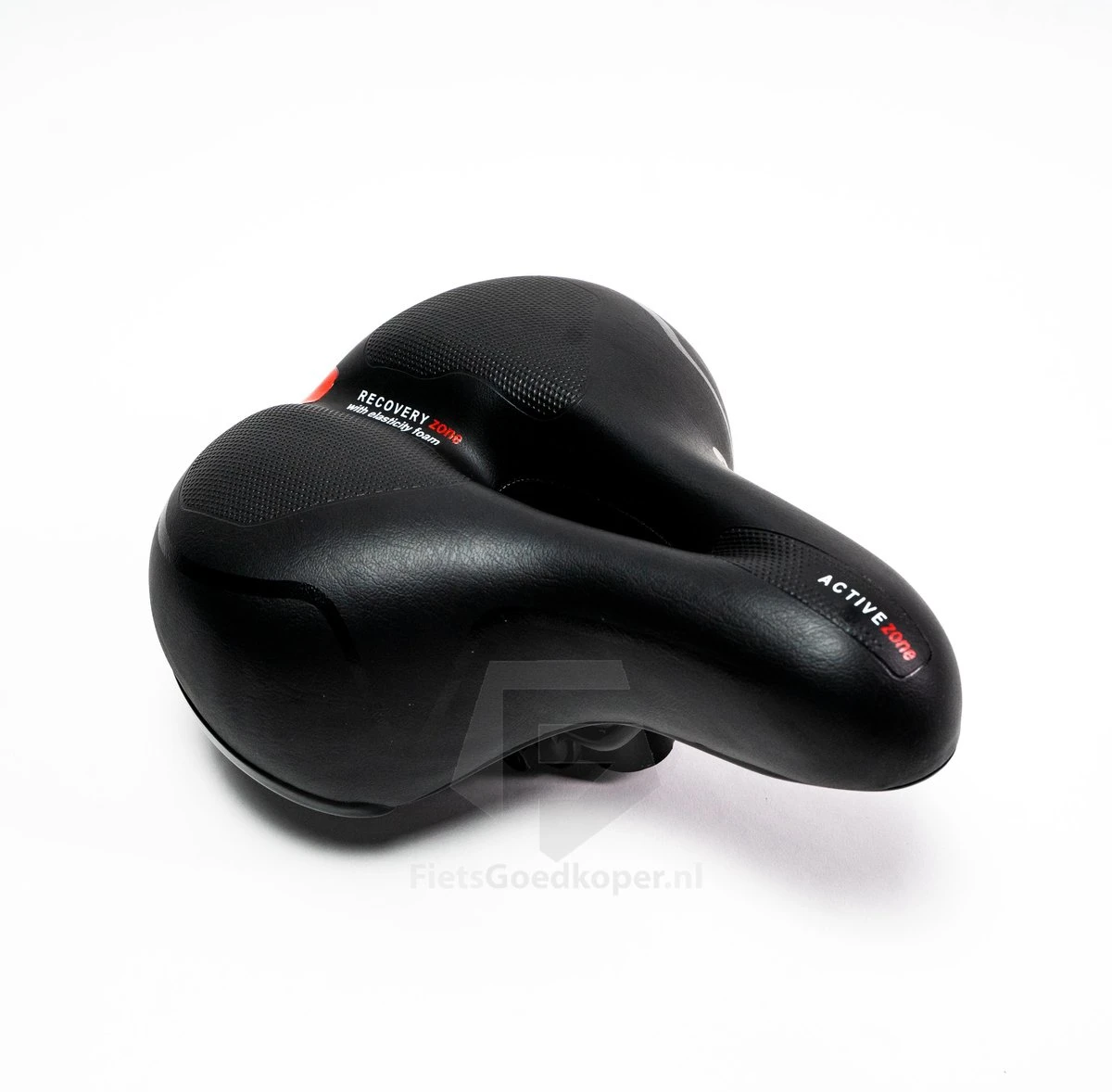 Voltano Fietszadel Met Gelpads - Zwart/Rood - Uitsparing - Zadelvering - Unisex - Incl. Gratis Zadelstrop - Image 7