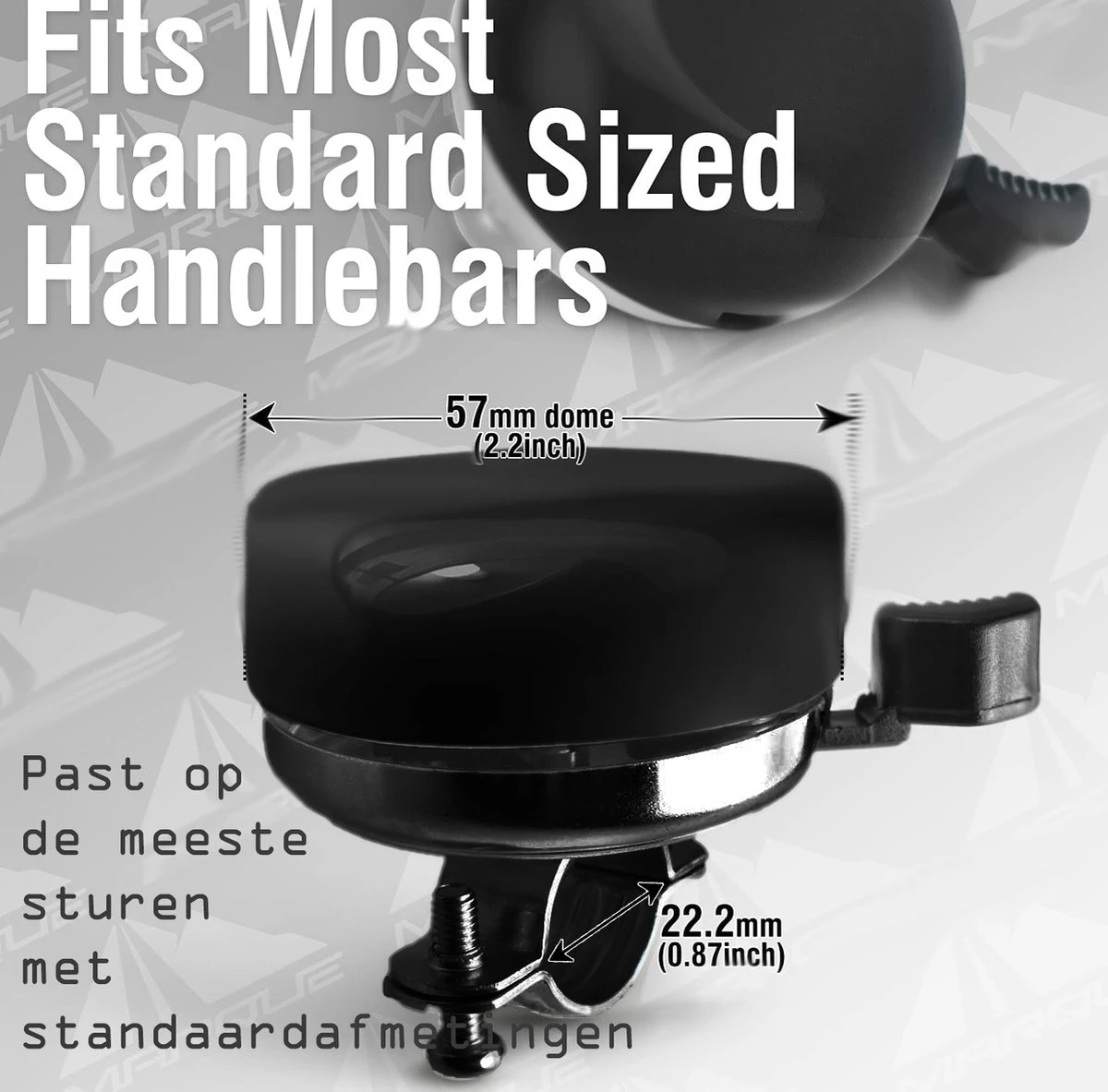 Fietsbel Zwart 5.5 Cm Stalen Fietsbel - Universele Fietsbel Zwart Hoorbare Klank. - Image 6