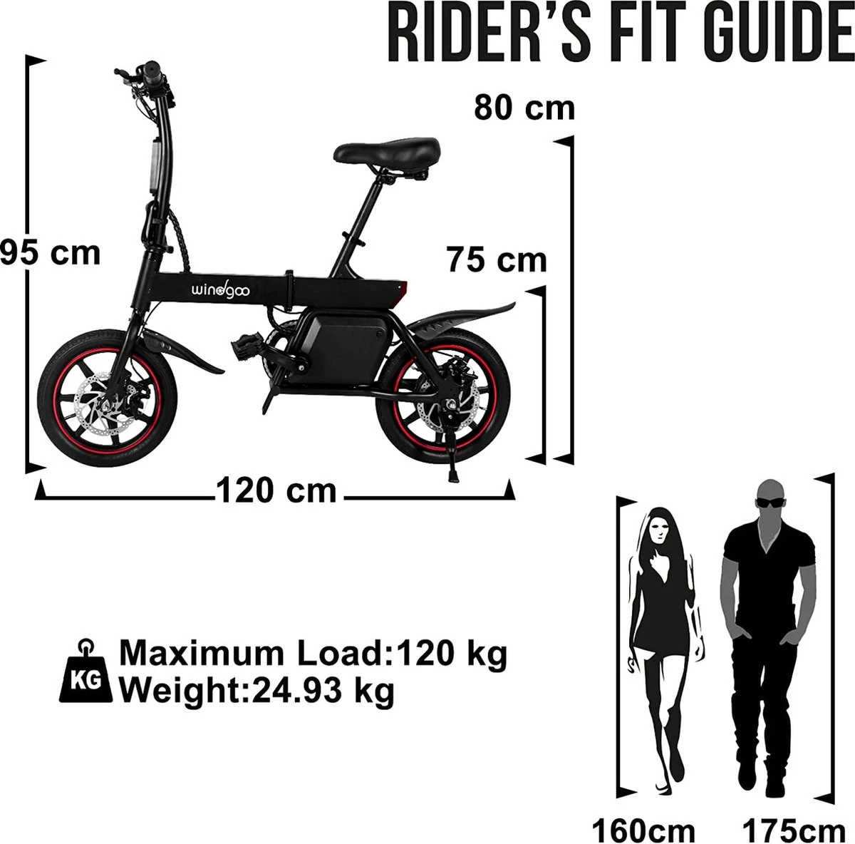 Merkloos Windgoo B20 V3- APP IOS Android - Elektrische Vouwfiets - E Bike - 7.8Ah Batterij - 250W - 14 Inch - 25 KM/H - Zwart - Image 13