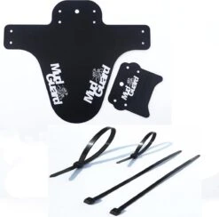 Nixnix - Mudguard MTB - Ass Saver - Universeel Spatbord Mountainbike - Eenvoudige Bevestiging Tie Wrap - Zwart Met Wit Print