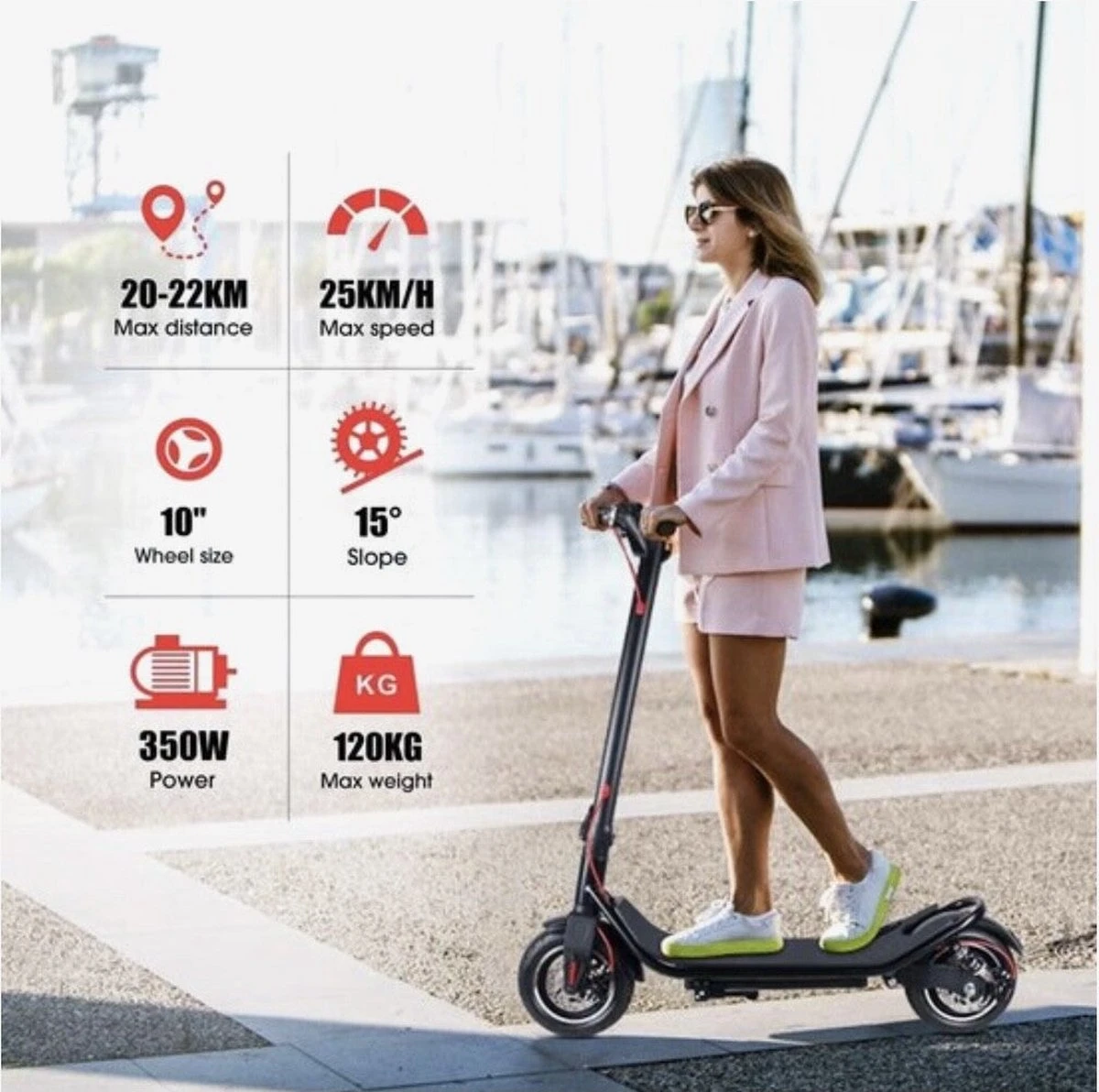 Windgoo M20 - Elektrische Step - E Scooter 350W - 10.4Ah Batterij - 10 Inch Luchtbanden - Image 6