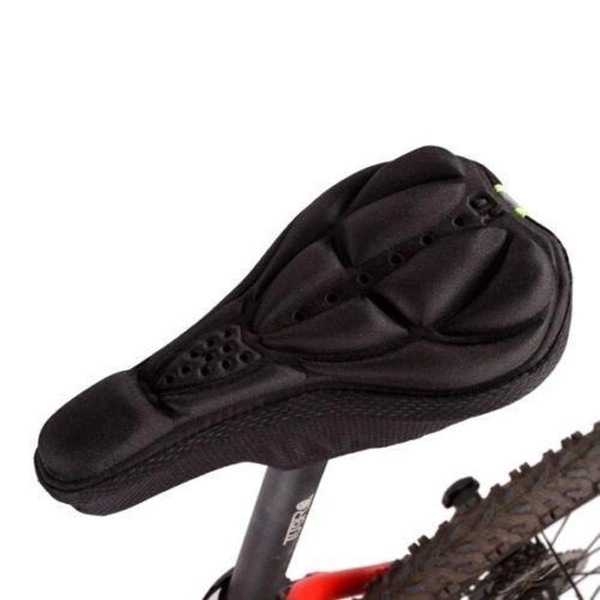 Merkloos 3D Fiets Zadelhoes - Cover - Overtrek - Uniseks - One Size - Volwassenen - Beschermkussen - Zwart - Image 7