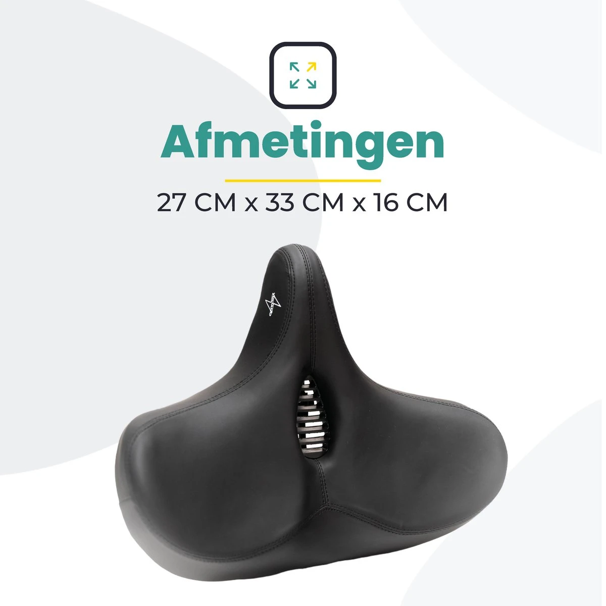 Voltano City XXXL Fietszadel Met Uitsparing – Unisex Extra Breed Fietszadel – Tegen Zadelpijn – 100% Waterdicht – Incl. Gratis Zadelstrop - Zwart - Image 5