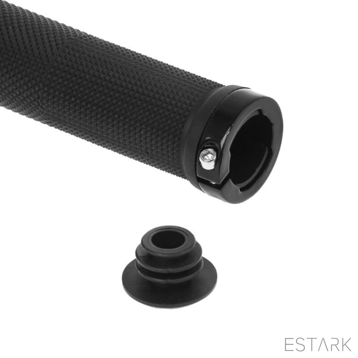 ESTARK® - Fietshandvatten - Lock-On - Handvatten - Universeel - Fiets – Mountainbike – Professioneel - Grips - Extra Grip – Fietshandvaten -Handvaten - Handig Te Monteren - Anti-slip – Fietsen – Stuur – Bikegrips – Lock-on Aanspanbaar - Zwart - LO-zw - Image 3