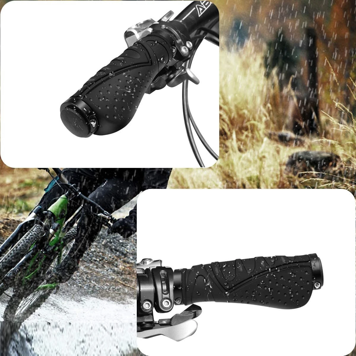 Merkloos Fietsgrepen - Antislip - Ergonomische MTB-Grepen - Twee Kanten - Lock-on-ontwerp - Voor 22,2 Mm Fietsen / Mountainbikes / Racefietshandvatten - Image 6