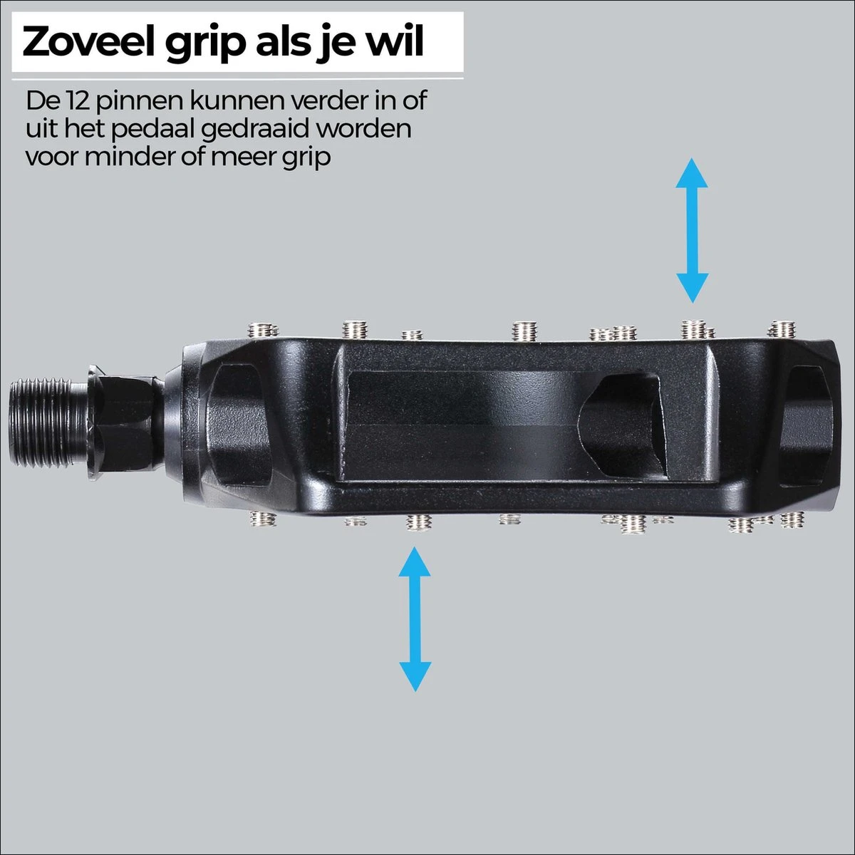BBB Cycling MountainHigh Set Fietspedalen MTB - Platformpedalen - Antislip Mountainbike Pedalen - Mat Zwart - BPD-32 - Image 3