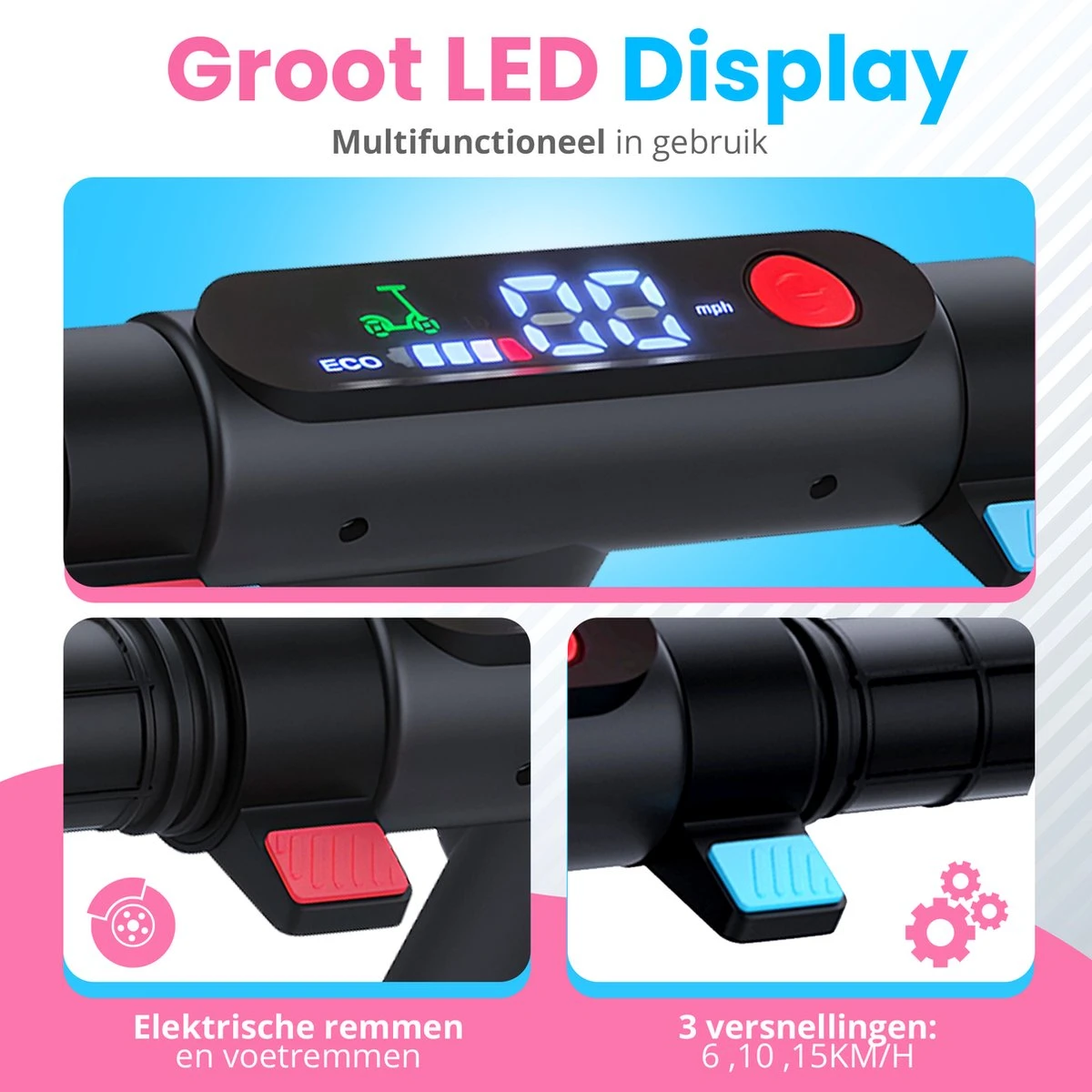 Stay-on Kes 1 Roze - Elektrische Step Voor Kinderen Met Bluetooth Speaker En Led Color Lights - Met Nederlandse Handleiding - Image 3