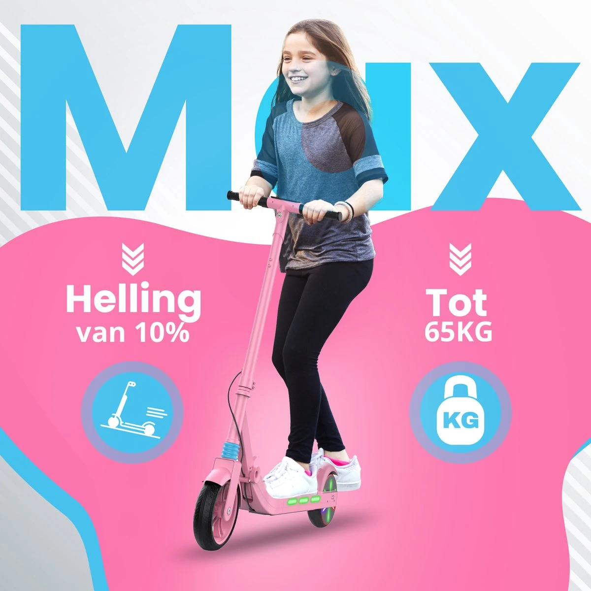 Stay-on Kes 1 Roze - Elektrische Step Voor Kinderen Met Bluetooth Speaker En Led Color Lights - Met Nederlandse Handleiding - Image 6