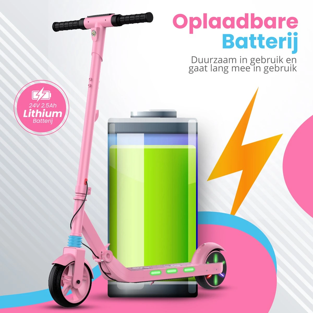 Stay-on Kes 1 Roze - Elektrische Step Voor Kinderen Met Bluetooth Speaker En Led Color Lights - Met Nederlandse Handleiding - Image 8