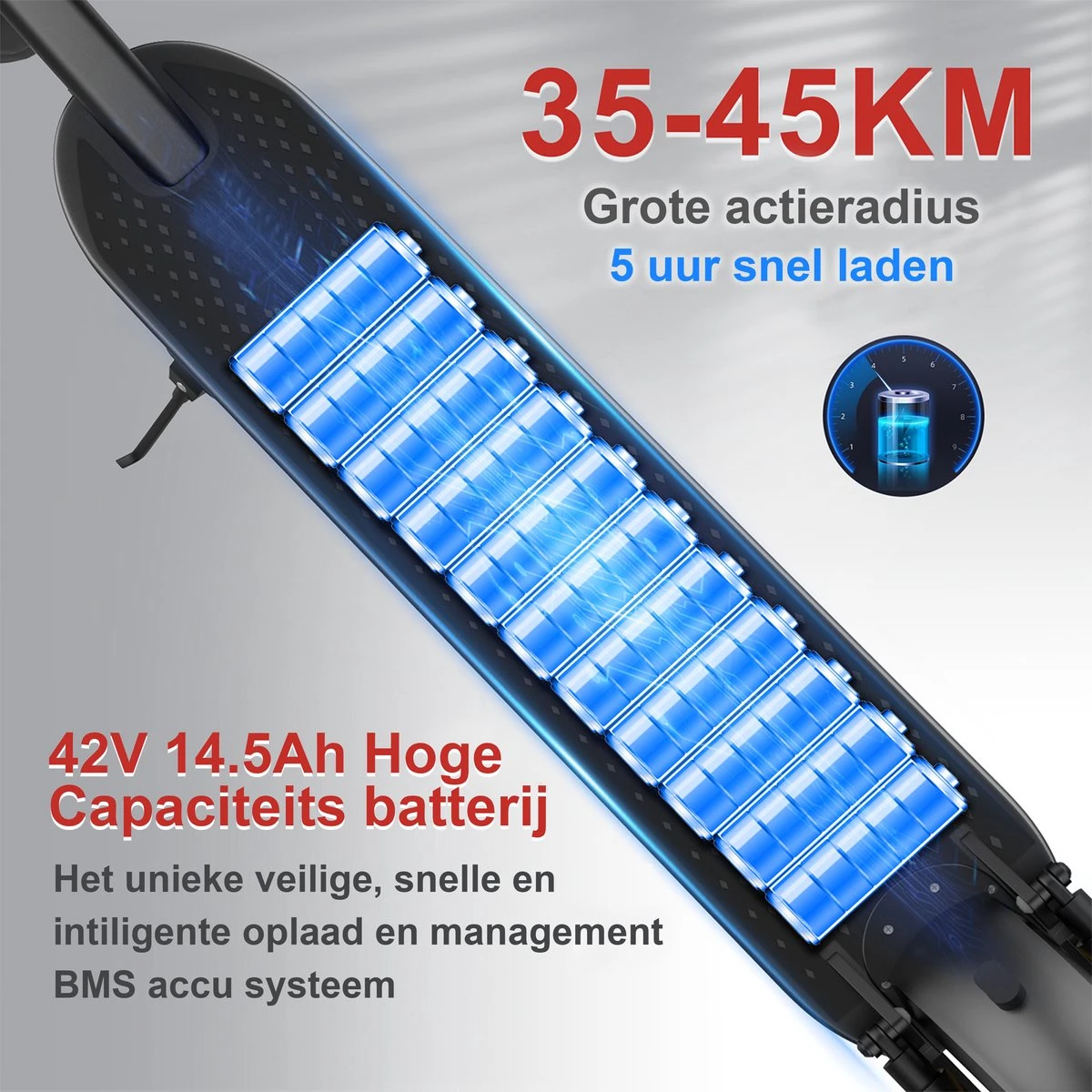 Stay-on Esmax | Elektrische Step Voor Volwassenen | 500w |15ah! |35kmu | Bereik 35/45km | Met APP & Nederlandse Handleiding - Image 7