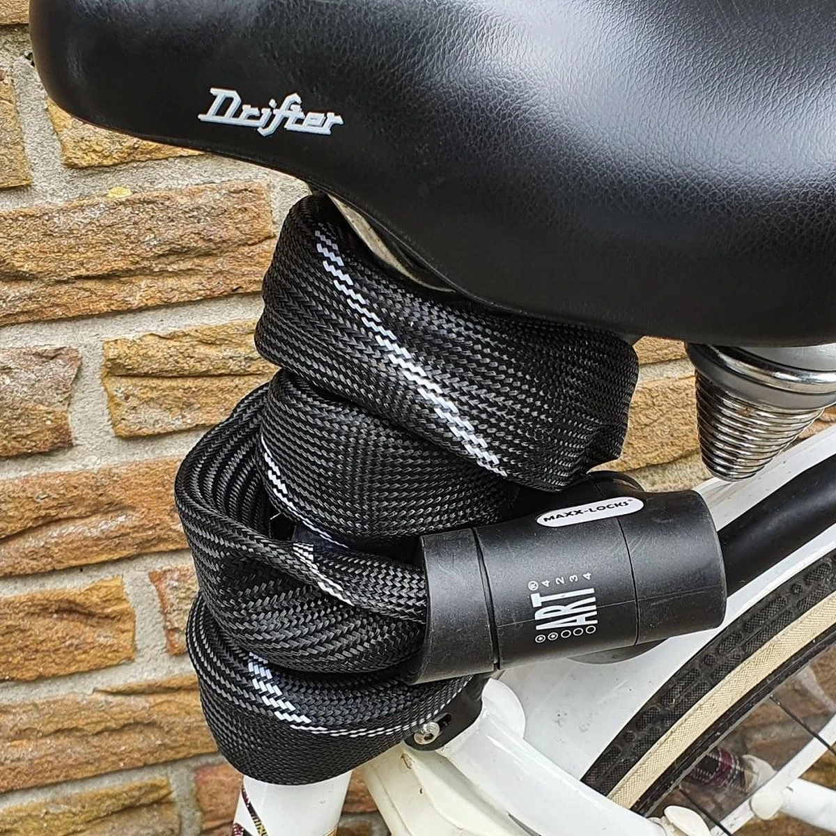 Maxx-Locks Twizel Fietsslot ART 2 | 85 Cm Kettingslot | Gehard Staal | Zwart | Slot E-Bike / Fiets - Image 5