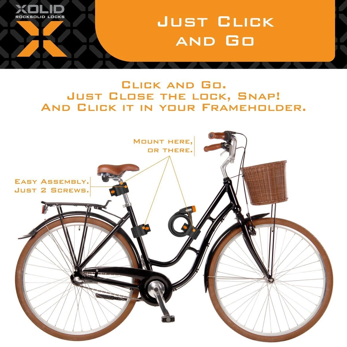 Xolid Kabelslot - Compact Fietsslot Uit Stevige Staalkabel Met 2x Sleutel En Frame Houder - Gebruik Slot Met Fiets - Alternatief Voor Ketting Ringslot Cijferslot Vouwslot Beugelslot - Lengte 120CM Dikte 12MM - Blauw - Image 6