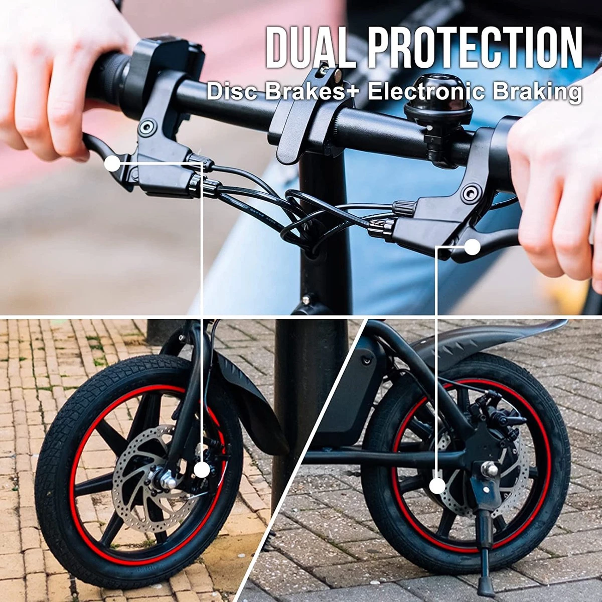 Merkloos Windgoo B20 V3- APP IOS Android - Elektrische Vouwfiets - E Bike - 7.8Ah Batterij - 250W - 14 Inch - 25 KM/H - Zwart - Image 11