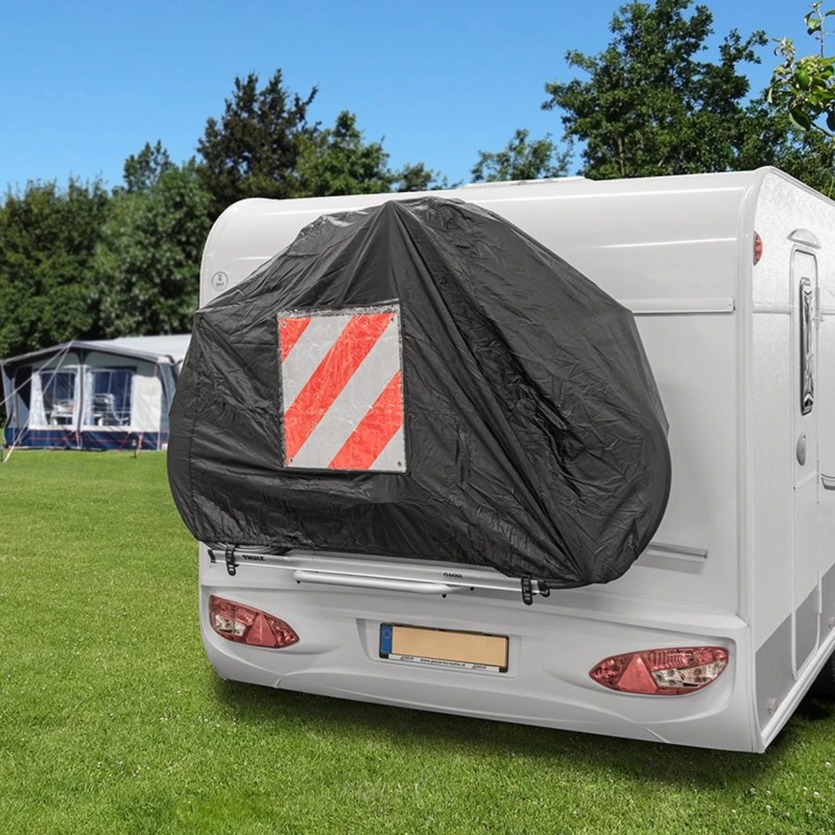 ProPlus Fietsbeschermhoes Voor 2 Fietsen Met Zichttas Voor Waarschuwingsbord Voor Caravans En Campers - Image 2