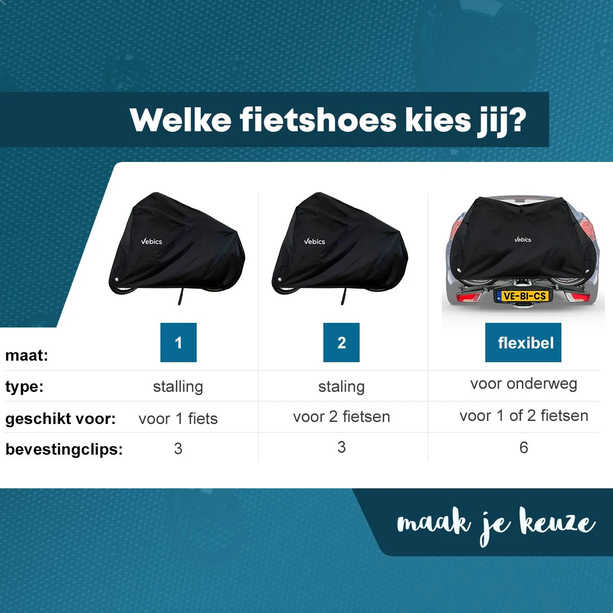 Fietshoes Voor 2 Fietsen - Waterdicht - Fietsbeschermhoes - Elektrische Fiets - Stalling - Fietsbeschermhoes Voor 2 Fietsen - Zwart - Image 11