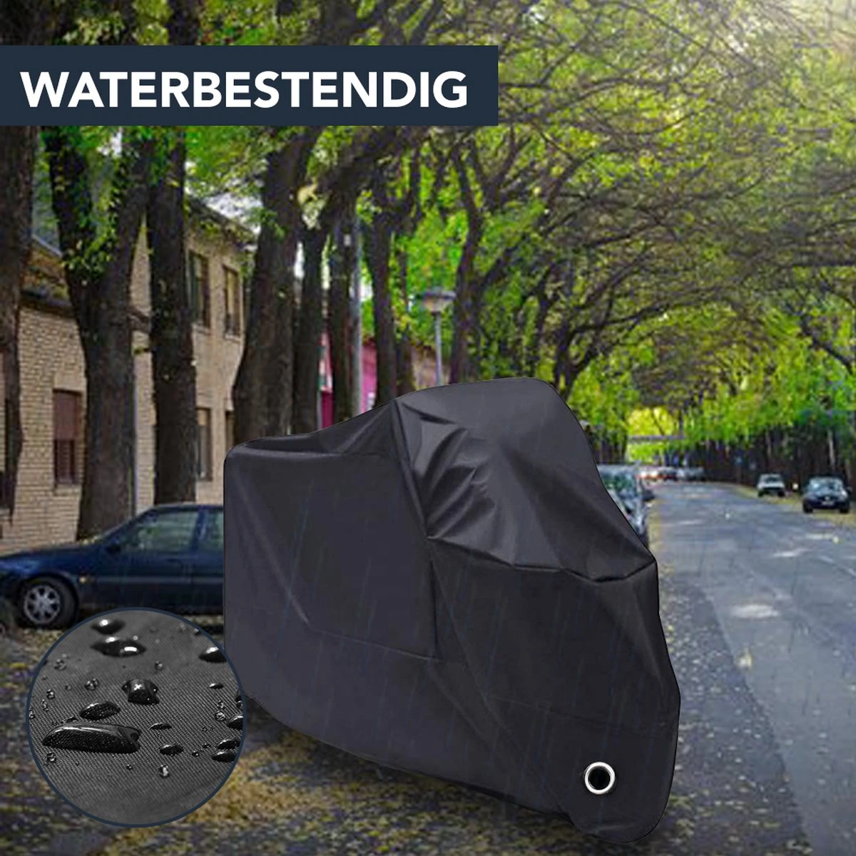 Achaté Fietshoes Universeel Voor Alle Fietsen En Scooters - Waterdicht 420D Oxford - Fiets Hoes Voor 1 Fiets - Incl. Opbergzak - Image 6