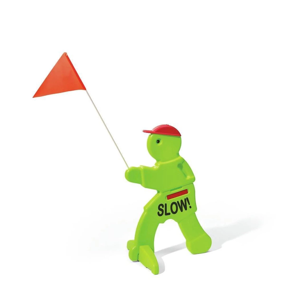 Victor Veilig Met Rode Waarschuwingsvlag - Verkeersmaatje / Verkeerspop In Fluoriserend Groen - Pas Op Spelende Kinderen Waarschuwingsbord Kid Alert - Image 11