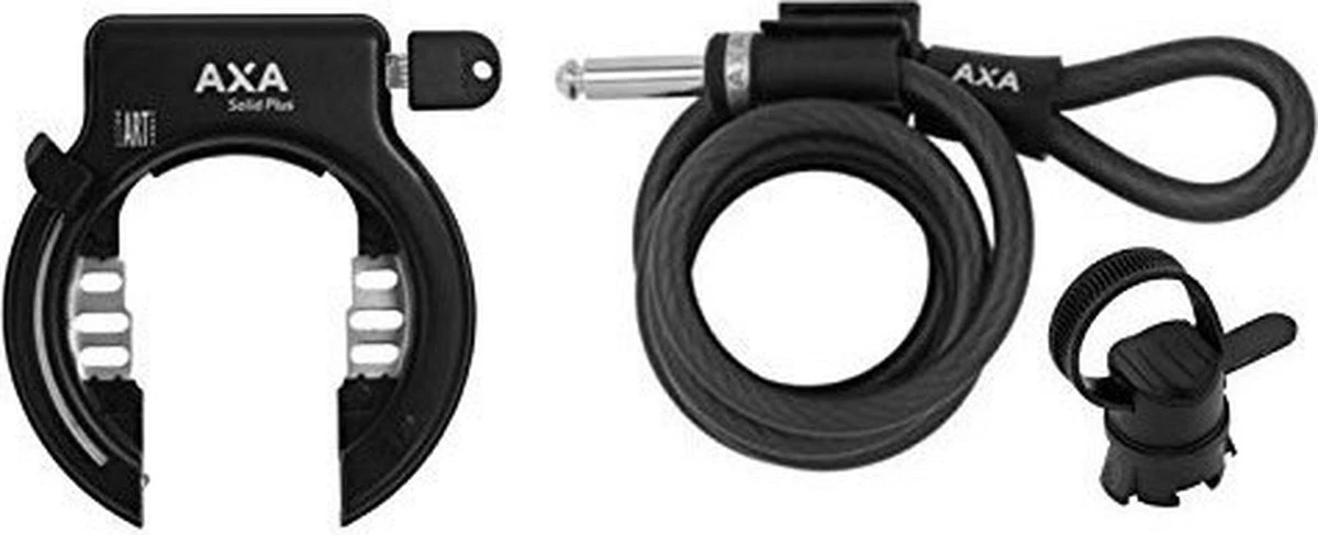 Axa Solid Plus Set Ringslot Met Insteekketting ART-2 Zwart - Image 12