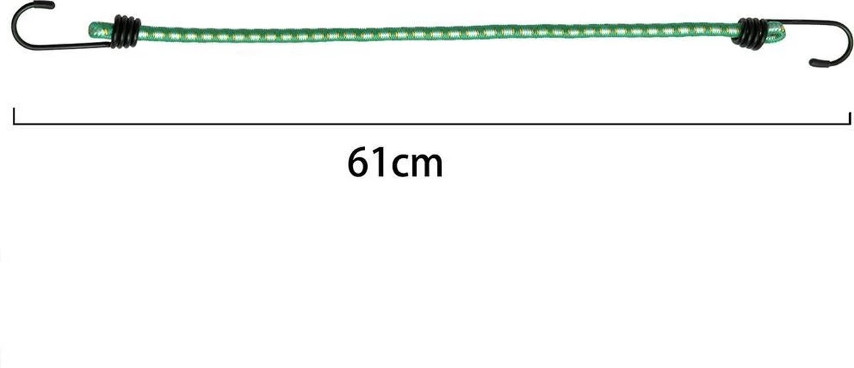 Merkloos 10 X Rubberen Bagagespin Met Haken 61 Cm X 8 Mm Ø - Image 3
