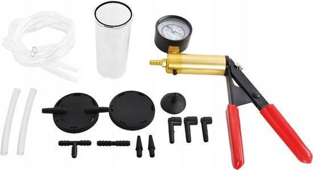 Merkloos Complete Vacuum Tester Remontluchter Set - Remontluchting Set Met Vacuumpomp - Remontluchtingsset Voor Auto & Motor Remmen Ontluchten - Met Koffer - Image 5