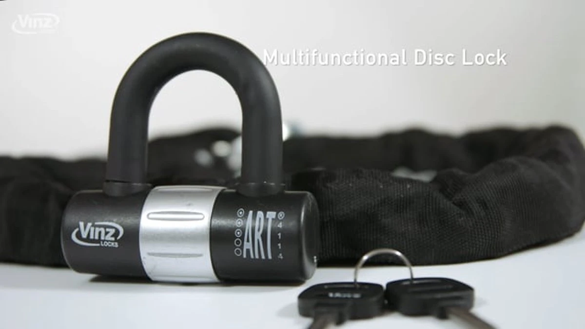 VINZ Kungur ART 3 Kettingslot 150 Cm / Fietsslot / Scooterslot / Motorslot / Schijfremslot - Image 8