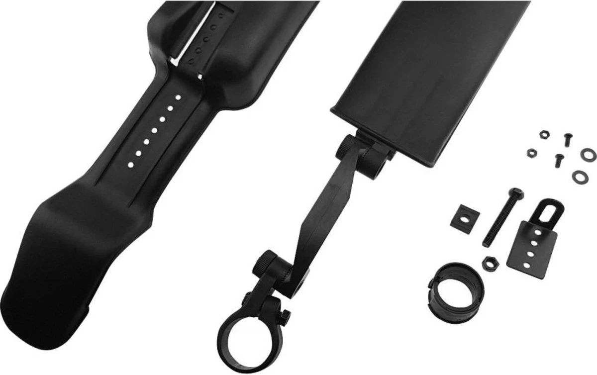 Dunlop 2x Spatbord Fiets/ Mountainbike - 24/ 26" - Verstelbaar - Met Bevestigingsmateriaal - Zwart - Image 9